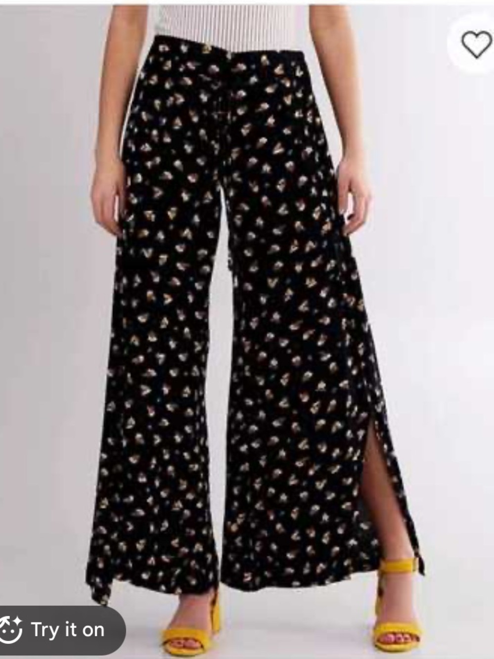 New Billabong Wandering Soul Black Floral Wide Leg Smocked Tie Beach Pants L